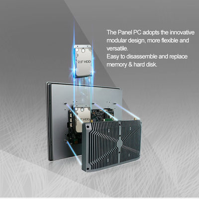 Το PC επιτροπής I3 I5 I7-8565U Ip65, χωρητική βιομηχανική επιτροπή HMI τοποθετεί το όργανο ελέγχου