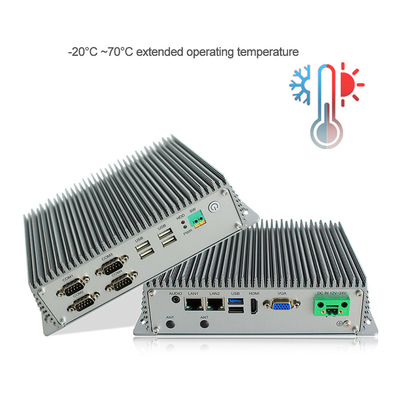Προσαρμοσμένος J1900 Fanless βιομηχανικός ενσωματωμένος πυρήνας τετραγώνων κιβωτίων PC