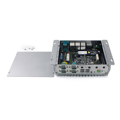 Μικρό μίνι PC 3 τοπικό LAN 10 USB 6 COM της Intel Celeron J6412 υπολογιστών κιβωτίων Fanless