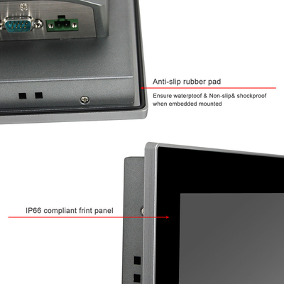 Βάση τοίχου Industrial Touch Screen PC J6412 3*LAN Embedded AIO Front IP65