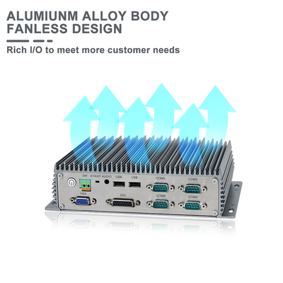 Υψηλό ισχυρό παράθυρο Linux PC J6412 USB Celeron βιομηχανικό Fanless μίνι με Wifi