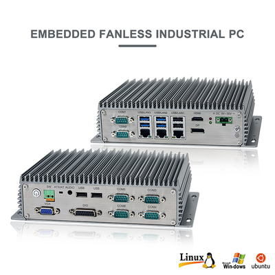 Βιομηχανικό μίνι ενσωματωμένο PC 2*RS232 4*RS232/422/485 Celeron J6412