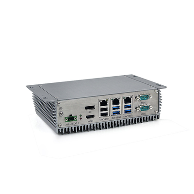 Ενσωματωμένο βιομηχανικό μίνι PC J6412 J1900 I3 I5 Fanless με 3*LAN 8*USB 6*COM