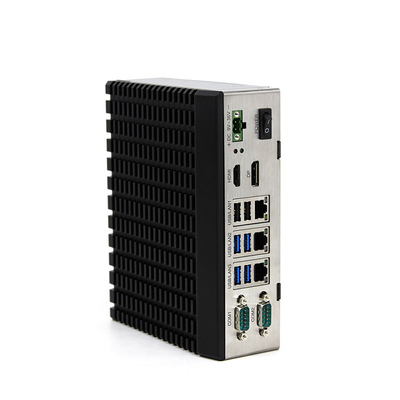DIN μίνι PC Fanless ραγών βιομηχανικό με το κράμα αργιλίου Windows10/11 8gb Shell