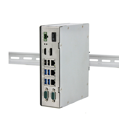 DIN μίνι PC Windows10/11 8gb Fanless ραγών βιομηχανικό με το τοπικό LAN 3 Χ
