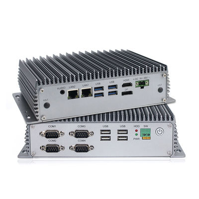 8ο ΚΜΕ αργιλίου μίνι PC Fanless κραμάτων βιομηχανικό, μίνι PC MSATA 128G SSD Fanless I3
