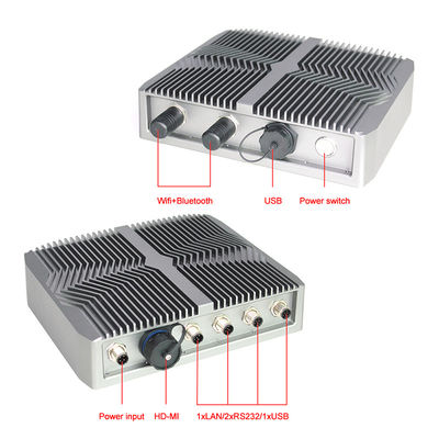 I3 I5 I7 RS232 4 βιομηχανικός προσωπικός υπολογιστής γραφείου USB, βιομηχανικός υπολογιστής βαθμού IP67 Fanless