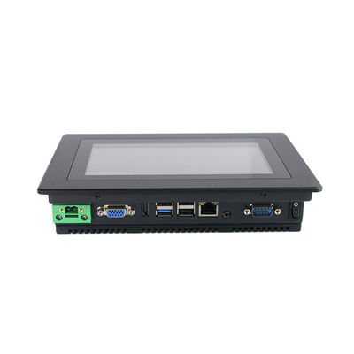 Επίπεδο Bezel 500 ψειρών PCAP PC επιτροπής 7 ίντσας, βιομηχανικός υπολογιστής οθόνης αφής Celeron