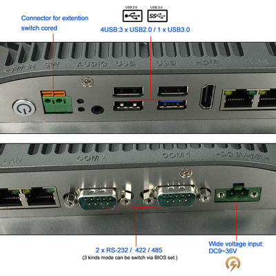 Βαρέων καθηκόντων οθόνη αφής PC επιτροπής 1080P HMI 15 παράθυρα 10 των οδηγήσεων ίντσας TFT