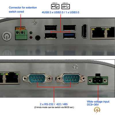 Ευρύ γωνίας 4G WiFi Bluetooth βιομηχανικό αφής επιτροπής PC 17.3 όργανο ελέγχου οθόνης αφής ίντσας τραχύ