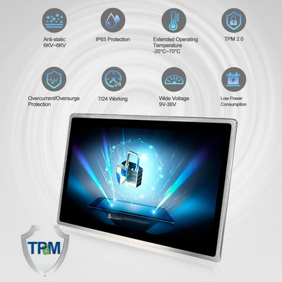 Βιομηχανικό PC 10 σημεία TPM2.0 οθόνης αφής VESA 1.6GHz χωρητικά