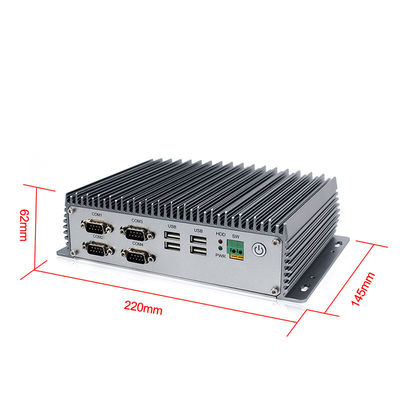 Βιομηχανικό PC ραγών της Intel I7 4g Lte DIN, παράθυρα 8 X86 Rs232 Rs485 μίνι PC
