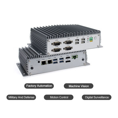Διπλά πυρήνων 2.1GHz ενσωματωμένα Fanless παράθυρα 10 PC κιβωτίων υπολογιστών μίνι