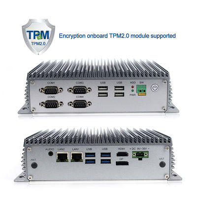 Διπλά πυρήνων 2.1GHz ενσωματωμένα Fanless παράθυρα 10 PC κιβωτίων υπολογιστών μίνι