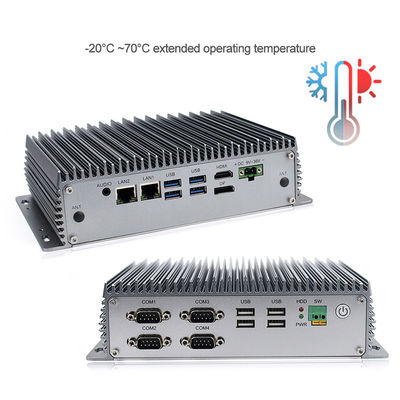 Διπλό τοπικό LAN υπολογιστών PC της Intel ενσωματωμένο το I5 Fanless βιομηχανικό μίνι με το λιμένα COM Rs232