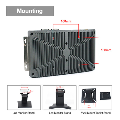 Ενσωματωμένο κράμα Shell J1900 1.5A PC κιβωτίων RS232 το Fanless ενσωμάτωσε το μίνι PC