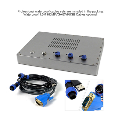 Βιομηχανικό LCD οθόνης αφής VGA DVI IP69K LCD όργανο ελέγχου οργάνων ελέγχου 450cd/m2