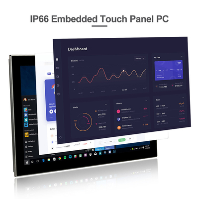 Μπροστινό IP65 ενσωμάτωσε το 8ο GEN PC επιτροπής αφής πυρήνα παραθύρων I5/I7 για τις λύσεις HMI
