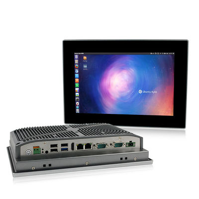 Ποιότητα 10 βιομηχανικό ενσωματωμένο PC J1900 RS232 RS422 RS485 επιτροπής αφής Fanless ίντσας εργοστάσιο